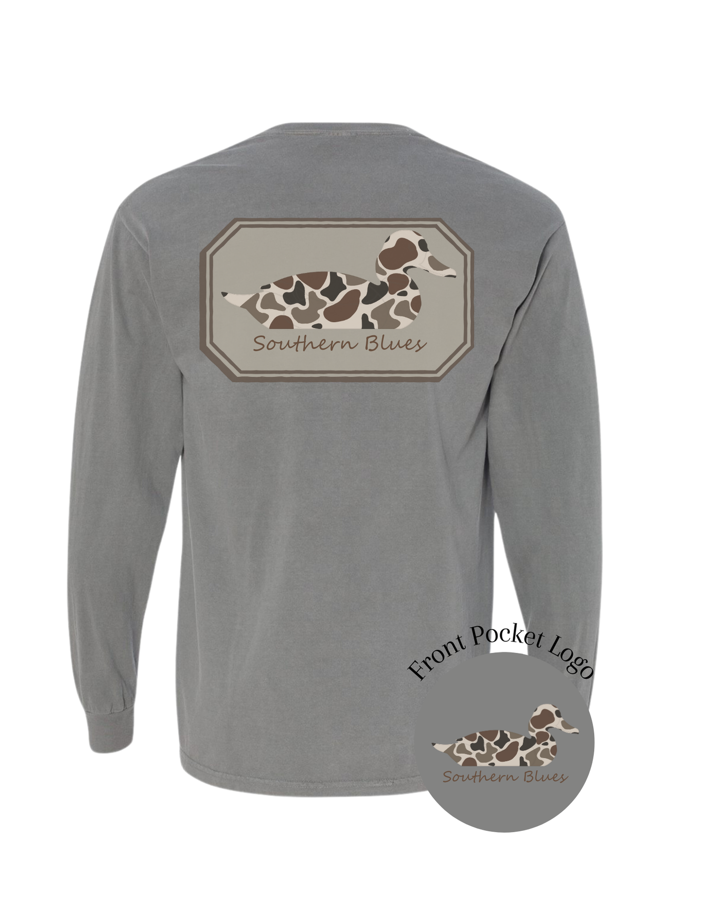 Camo Duck-Long Sleeve Pocket Tee