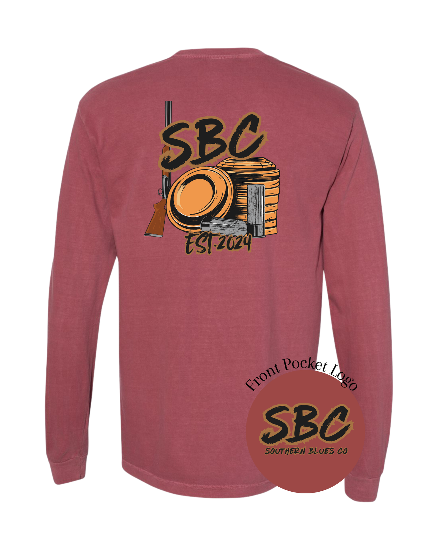 Clay Pigeons-Long Sleeve Pocket Tee