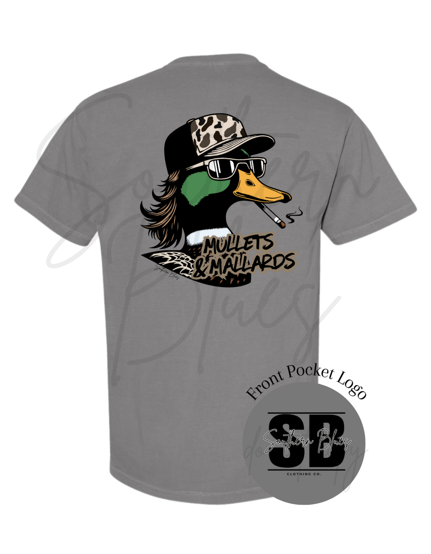 Mullets & Mallards-Short Sleeve Pocket Tee