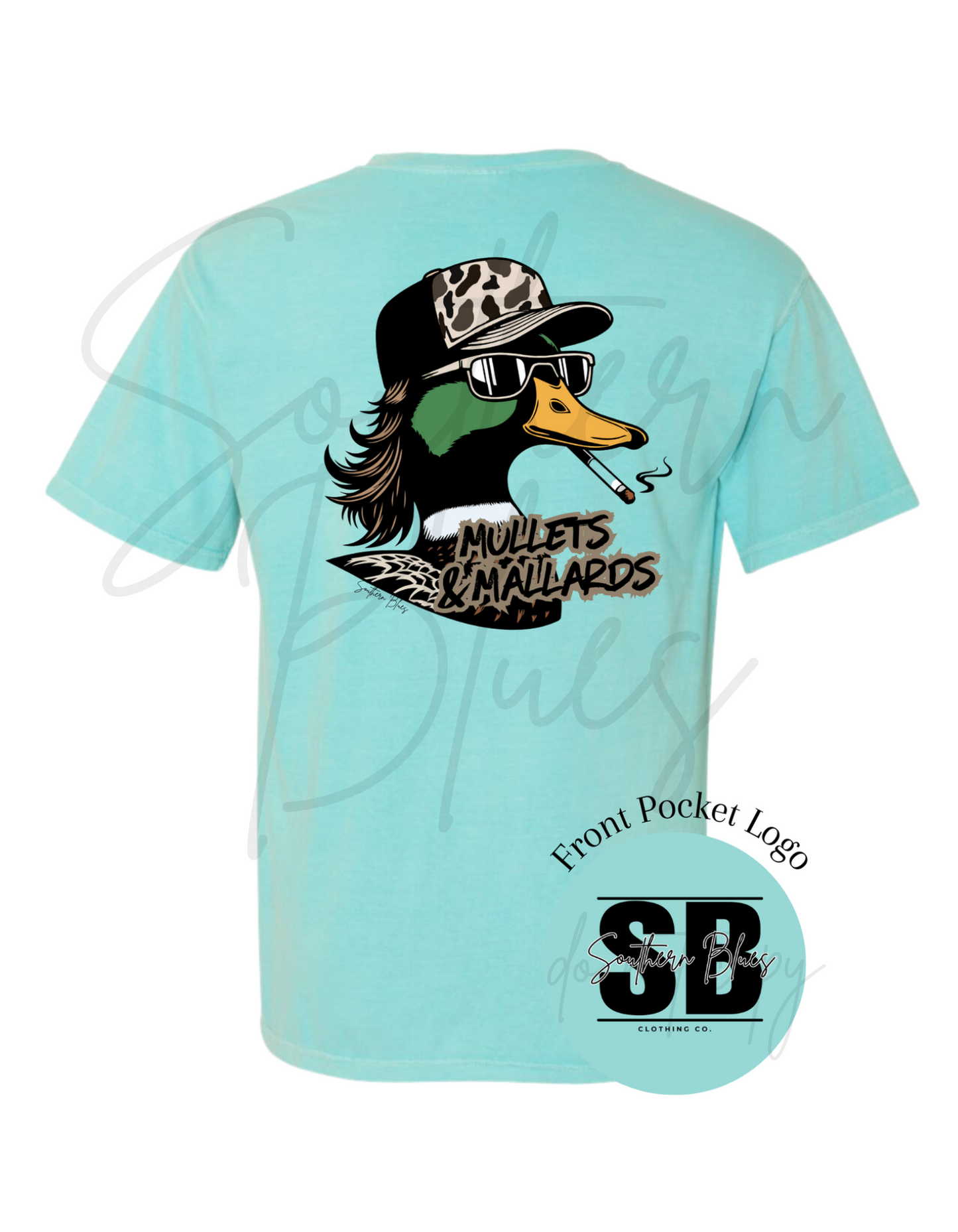 Mullets & Mallards-Short Sleeve Pocket Tee