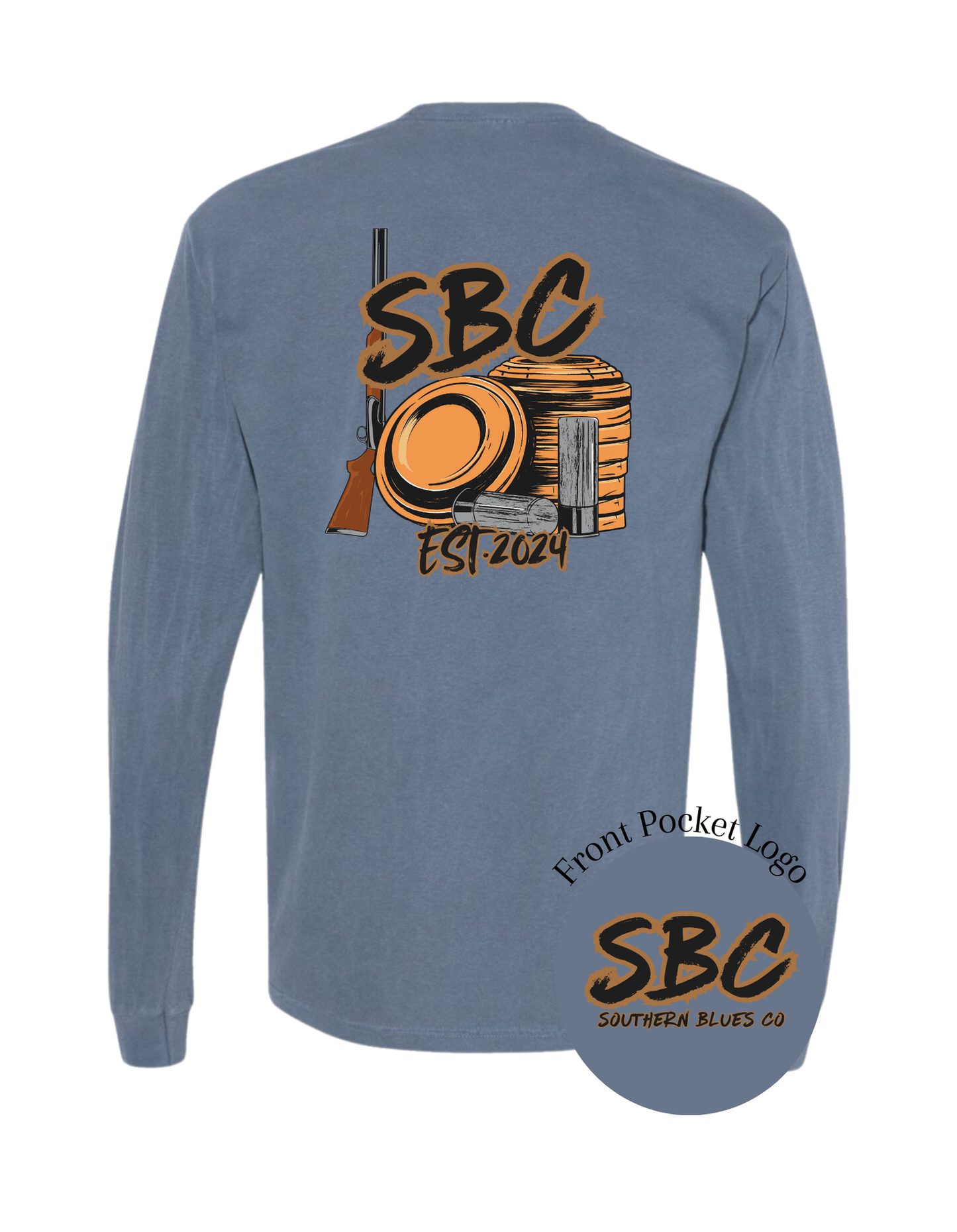 Clay Pigeons-Long Sleeve Pocket Tee