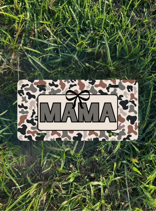 Camo Mama License Plate