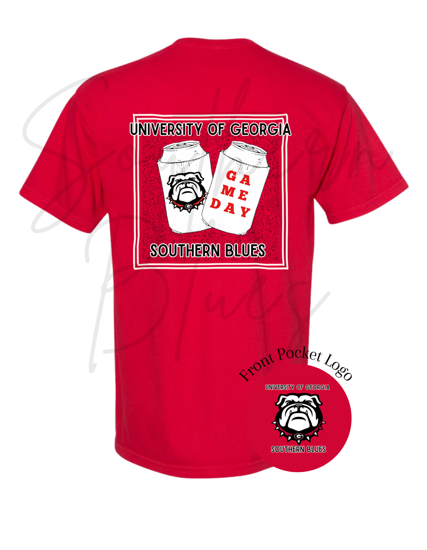 UGA-Short Sleeve Pocket Tee