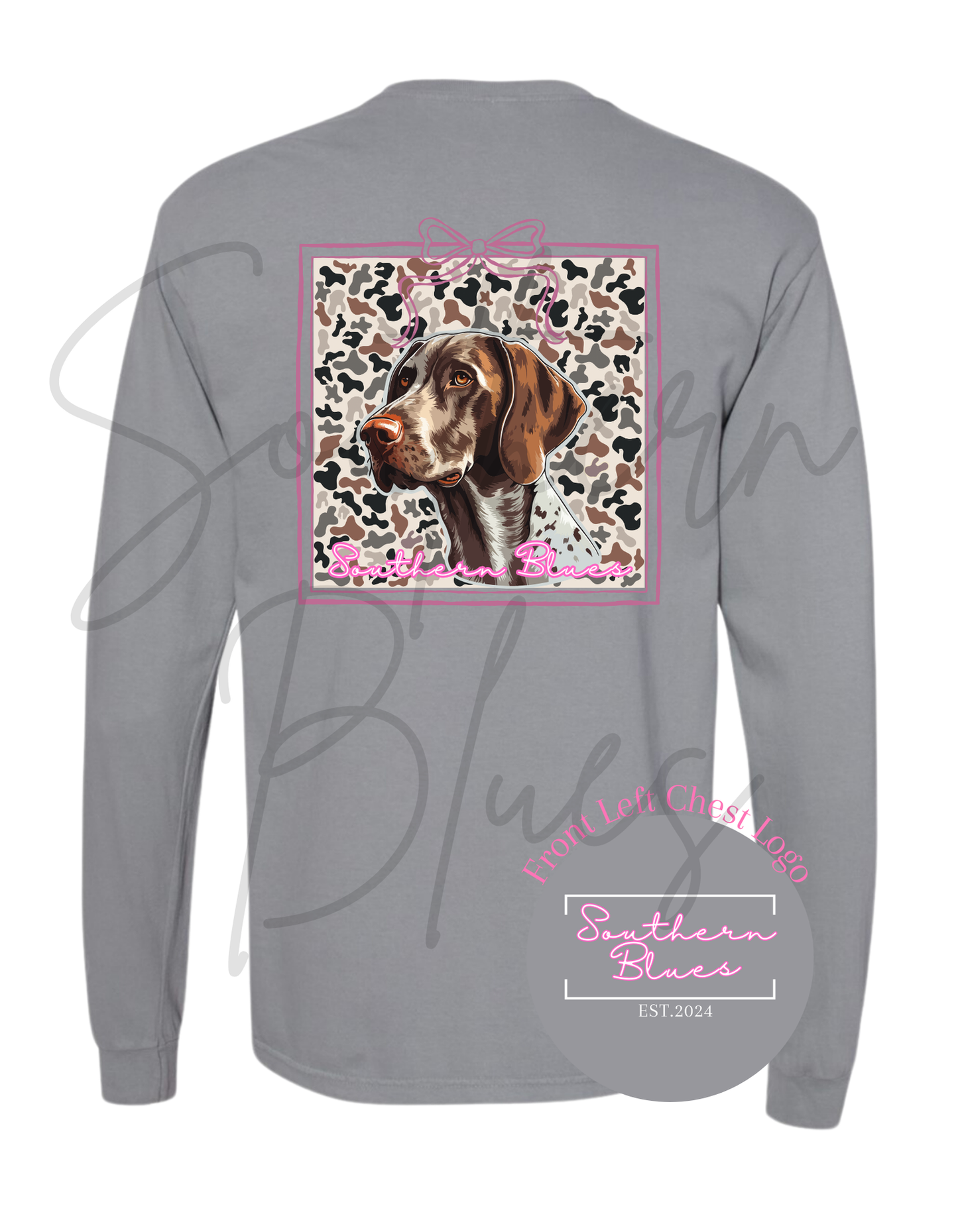 Camo Hunting Dog-Long Sleeve Tee