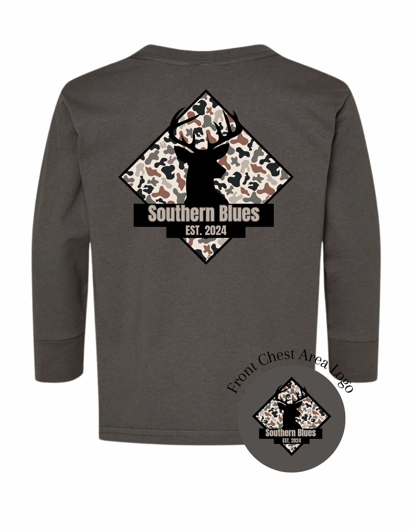 Camo SB Deer Patch-Long Sleeve Tee