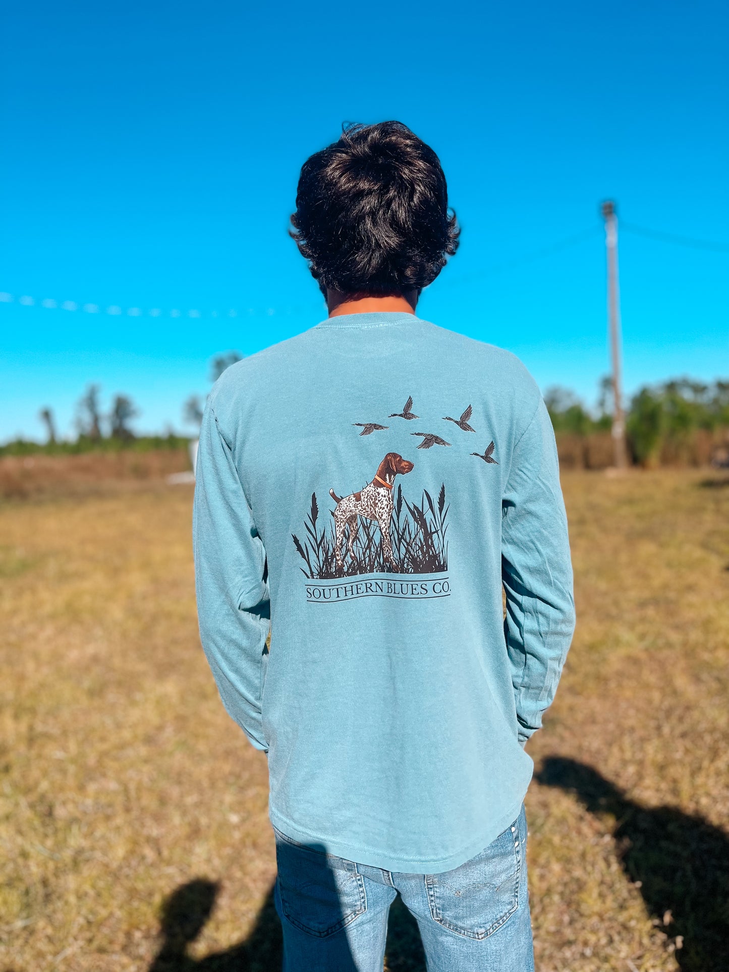 GSP Duck Hunting-Long Sleeve Pocket Tee