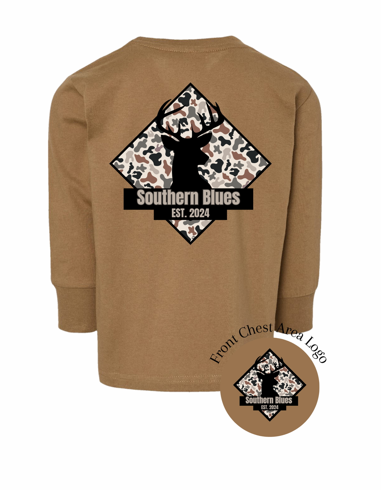 Camo SB Deer Patch-Long Sleeve Tee